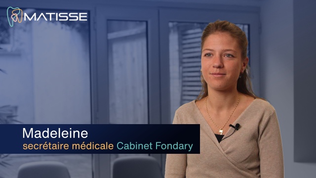 Madeleine, secrétaire dentaire, cabinet équipé Matisse